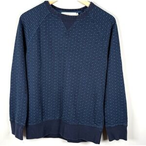 H&M Label of Graded Goods LOGG Sweater Womens‎ S Blue Dot Pullover Long Sleeve